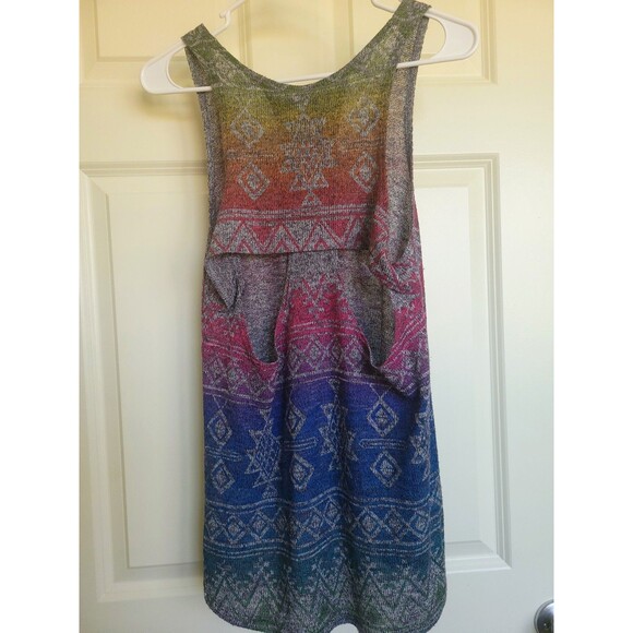 Anthropologie Moon Collection Lrg Aztec Colorful Lightweight Knit Beach Sweater - Picture 2 of 7